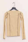 BASERANGE Long Sleeve T-Shirt TTML Collection Ribbed Cotton Portugal BAS-TTML-RB-SP25-HEN YELLOW